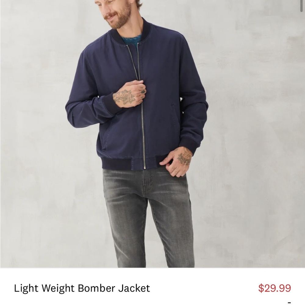 Lucky Brand Dark Blue Zip-Up Jacket